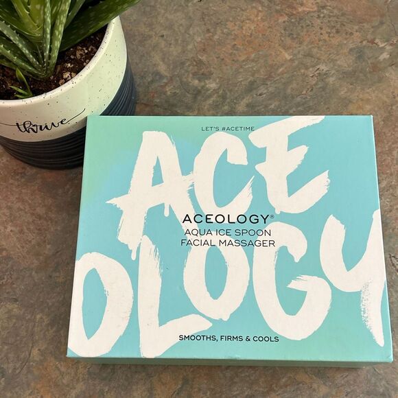 ACE OLOGY Aqua Ice Spoon Facial Massager #ACETIME - Picture 1 of 6